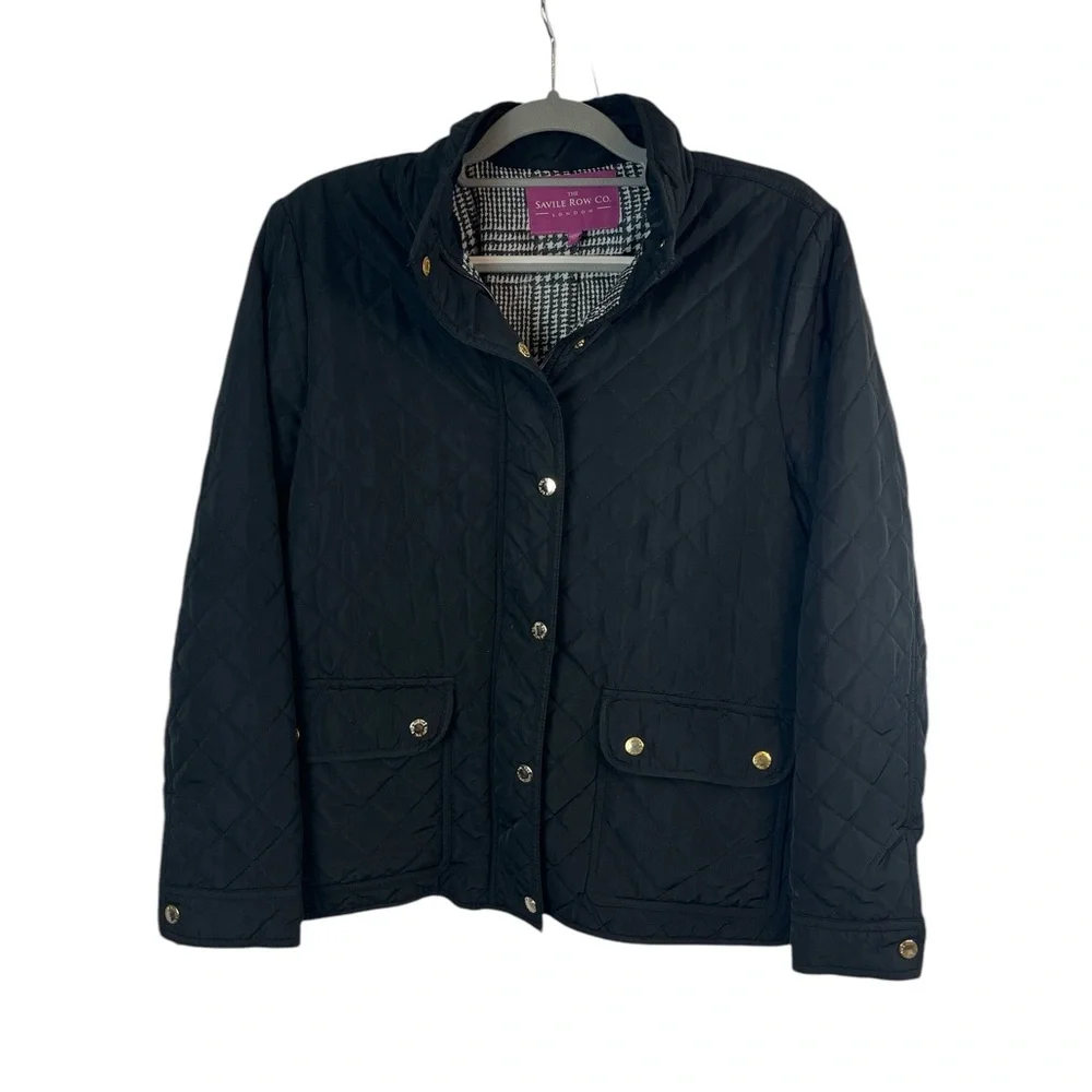 The Savile Row Co woman’s black‎ quilted jacket size large